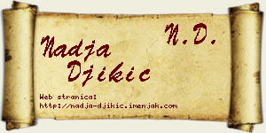 Nadja Đikić vizit kartica